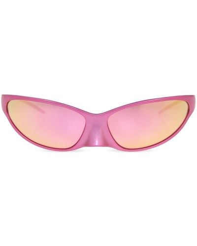 Balenciaga 4g Cat-eye Mirrored Sunglasses - Pink