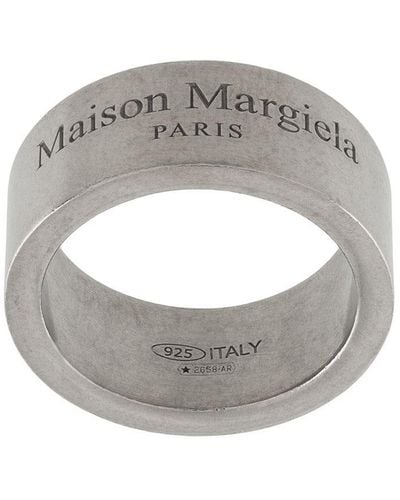 Maison Margiela Ring mit Logo-Prägung - Mettallic