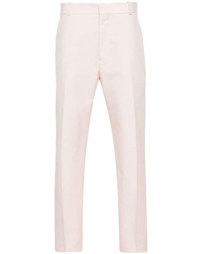Alexander McQueen Cotton Tailored Trousers - Pink