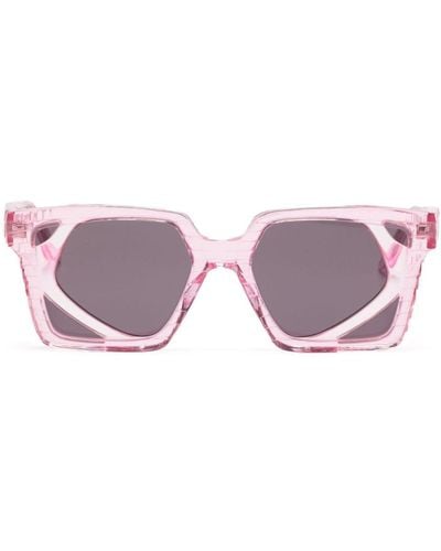 Kuboraum T6 Sonnenbrille mit eckigem Gestell - Pink