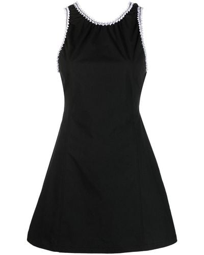 Boutique Moschino Open-back Flared Minidress - Black