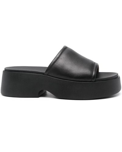 Camper Tasha Leather Sandals - Black