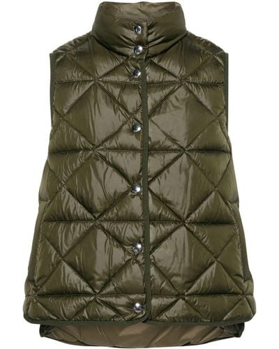 Bimba Y Lola Quilted Down Gilet - Green