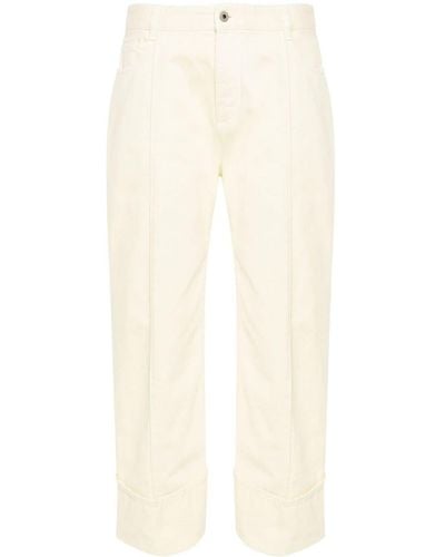 Bottega Veneta Raised-seam Straight Jeans - White