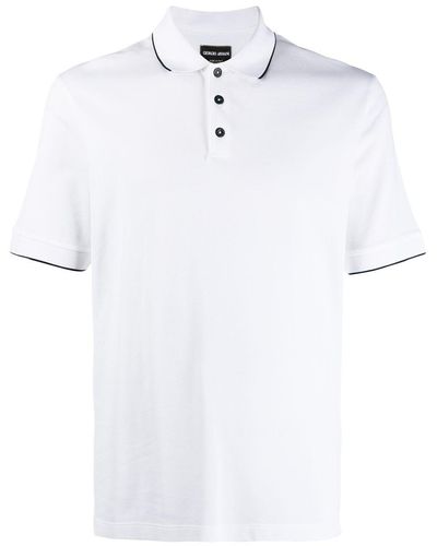 Giorgio Armani Poloshirt mit Kontrastdetails - Weiß