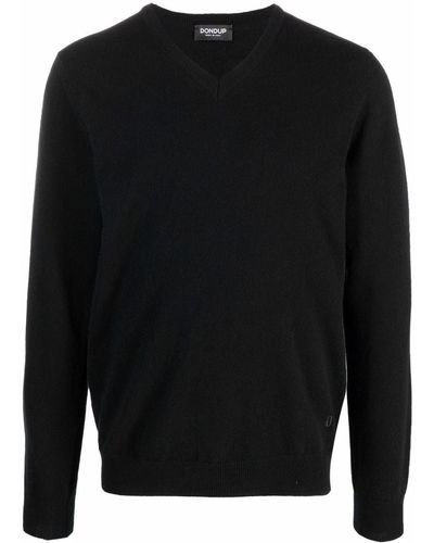 Dondup V-neck Merino Sweater - Black