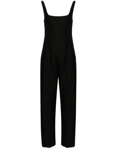 Stella McCartney Corset-style Wide-leg Jumpsuit - Black