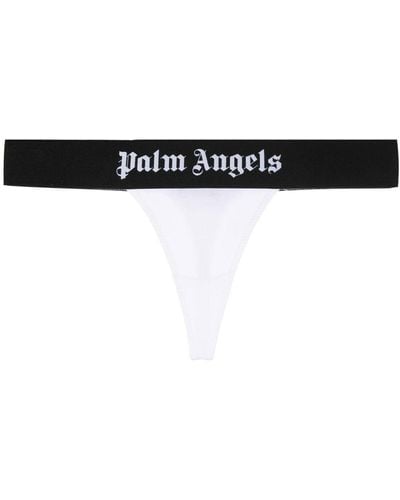 Palm Angels Tanga con ribete del logo - Negro