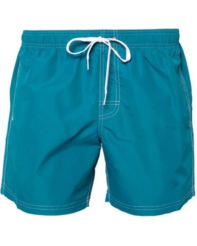 Sundek Logo-patch Swim Shorts - Blue