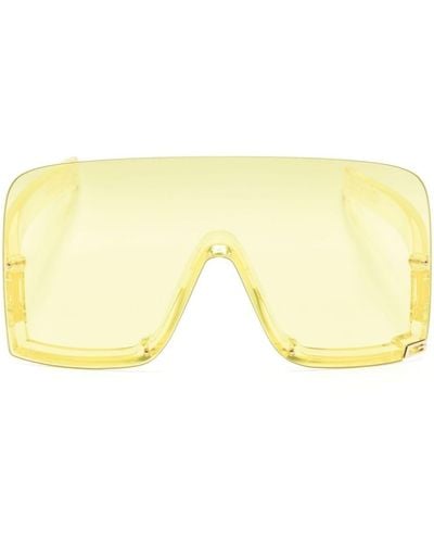 Gucci Sonnenbrille mit Maskenform - Gelb