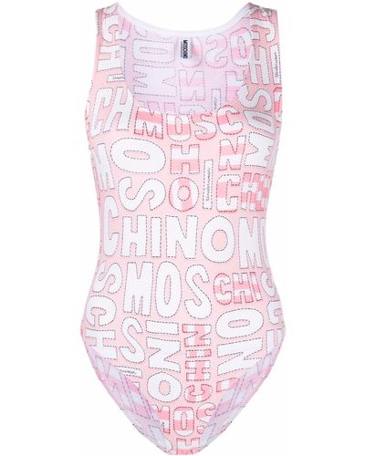 Moschino ロゴ ボディスーツ - ピンク