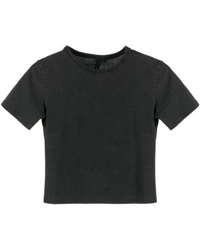 Entire studios Micro Cropped-T-Shirt - Schwarz