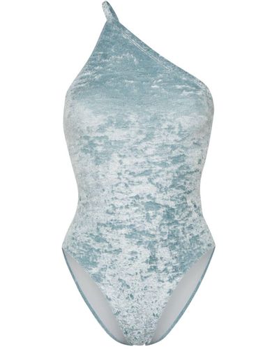 Filippa K Maillot de bain en velours à effet froissé - Bleu