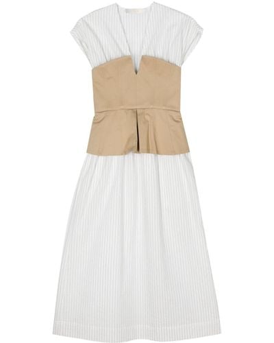 Tela Striped Maxi Dress - White