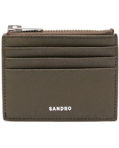 Sandro Leather Card Holder - Grey