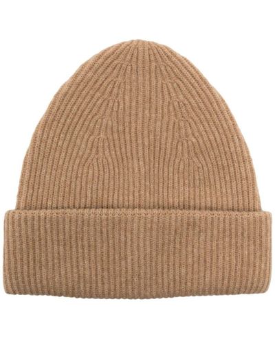 Roberto Collina Knitted Turn-up Beanie - Natural