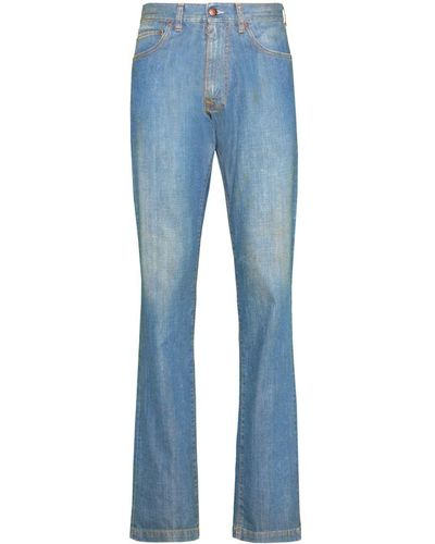 Maison Margiela Americana Jeans mit Umschlag - Blau
