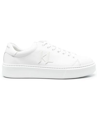 Karl Lagerfeld Signature Low-top Sneakers - Wit