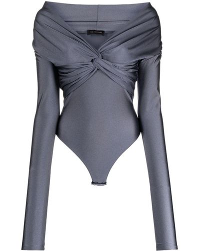ANDAMANE Kendall Off-shoulder Bodysuit - Grey