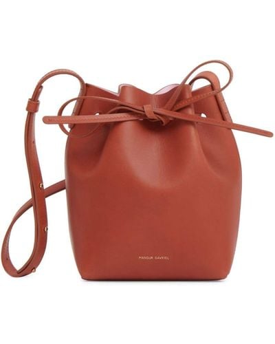 Mansur Gavriel Mini Bucket Bag - Red