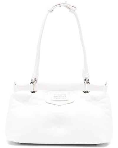 Maison Margiela Small Glam Slam Leather Shoulder Bag - White