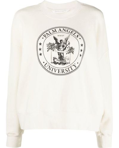 Palm Angels College Classic Sweatshirt - Weiß
