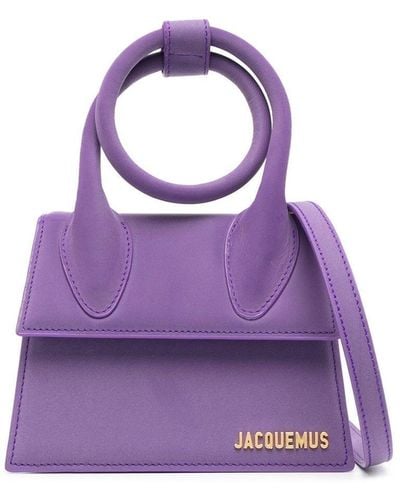 Jacquemus Le Chiquito Noeud Shoulder Bag - Purple