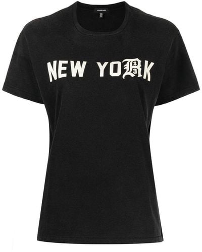 R13 New York T-Shirt - Schwarz