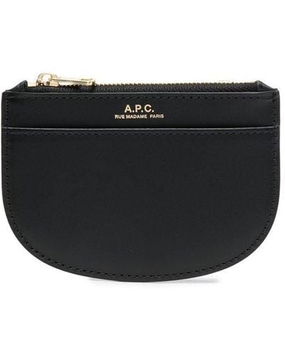 A.P.C. ラウンド 財布 - ブラック