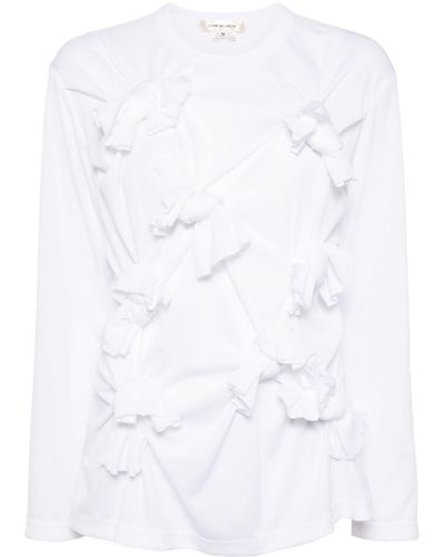 Comme des Garçons Bow-detailing sweater - Bianco