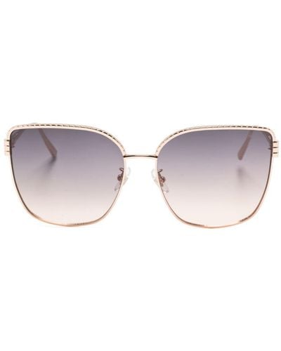 Chopard Square-frame Gradient-lenses Sunglasses - Pink