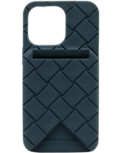 Bottega Veneta Intrecciato Iphone 13 Pro Case - Blue