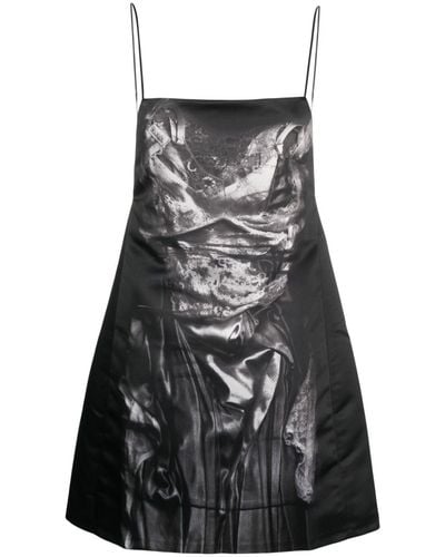 Y. Project Mini-jurk Met Print - Zwart