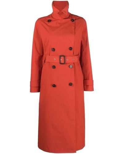Mackintosh Polly Jaffa Double-breasted Coat - Red