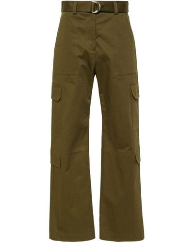MSGM Straight-leg Cargo Trousers - Green