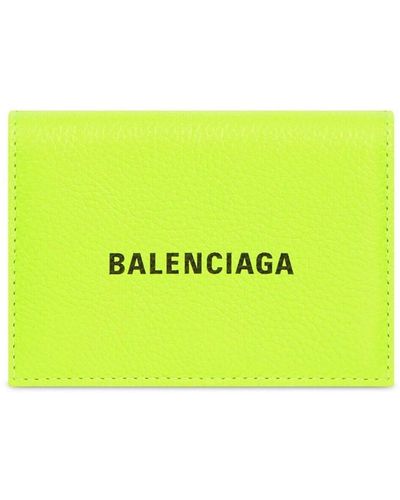 Balenciaga Logo-print Wallet - Yellow