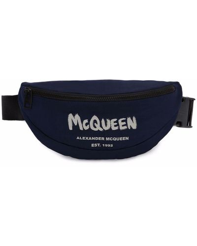 Alexander McQueen Heuptas Met Logoprint - Blauw