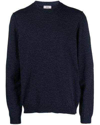 Woolrich Fijngebreide Sweater - Blauw