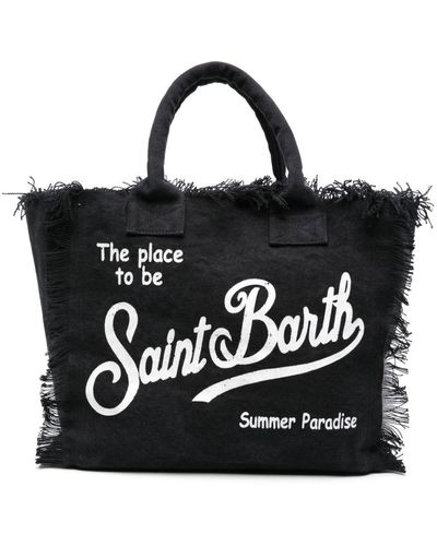 Mc2 Saint Barth Vanity Canvas Beach Bag - Black