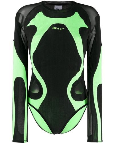Nike Ispa Mesh Panel Bodysuit - Green