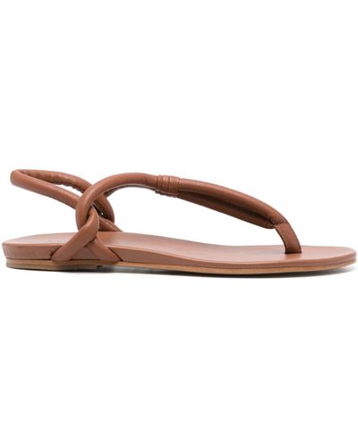 Roberto Del Carlo Dytt Padded Leather Sandals - Brown