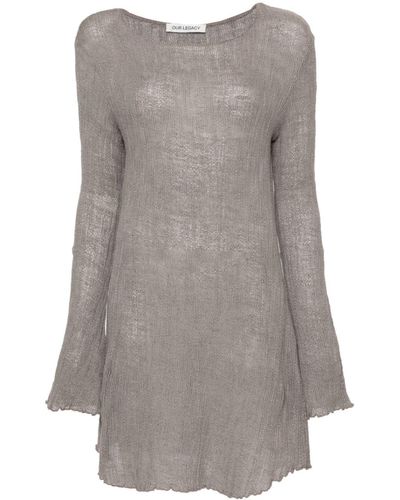 Our Legacy Two Face Mini Dress - Grey