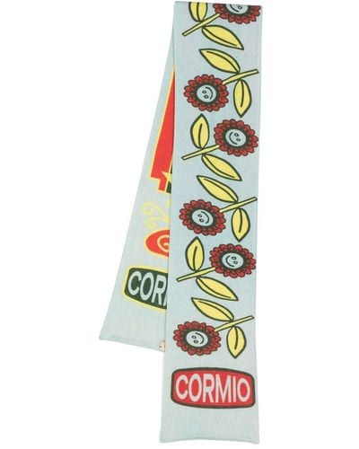 Cormio Schal mit Logo-Print - Weiß