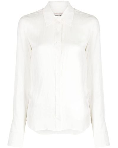 Zadig & Voltaire T-Shirt in Satin-Optik - Weiß