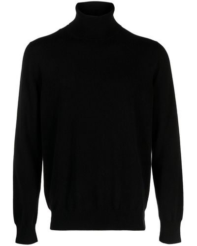 Canali Roll-neck Cashmere Jumper - Black