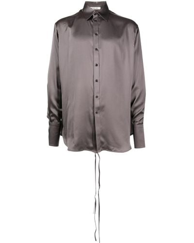 Peter Do Convertible Silk Shirt - Grey