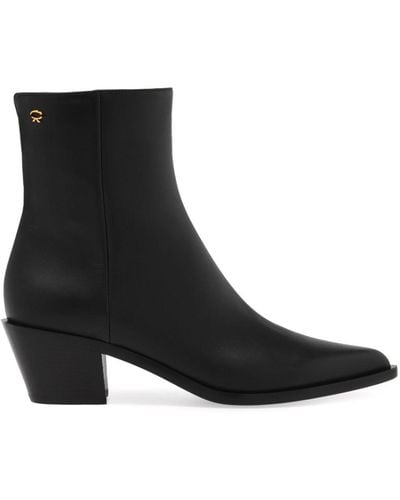 Gianvito Rossi Kinney Pointed-toe Ankle Boots - Black