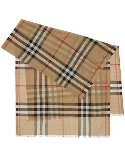 Burberry Giant Check スカーフ - メタリック