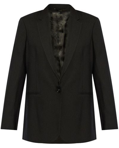 Paul Smith Single-breasted Wool Blazer - Black