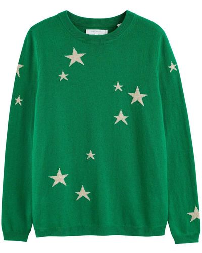 Chinti & Parker Star Crew-neck Sweater - Green